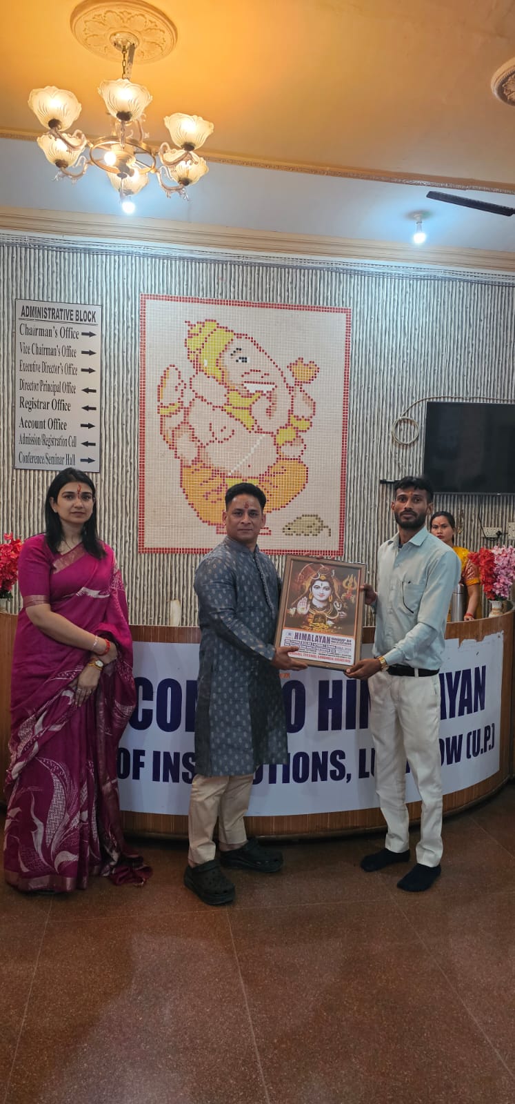 GIFT BY CHAIRMAN OF HIMALAYAN INSTITUTE